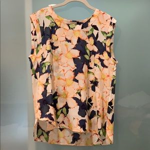 J CREW floral shell